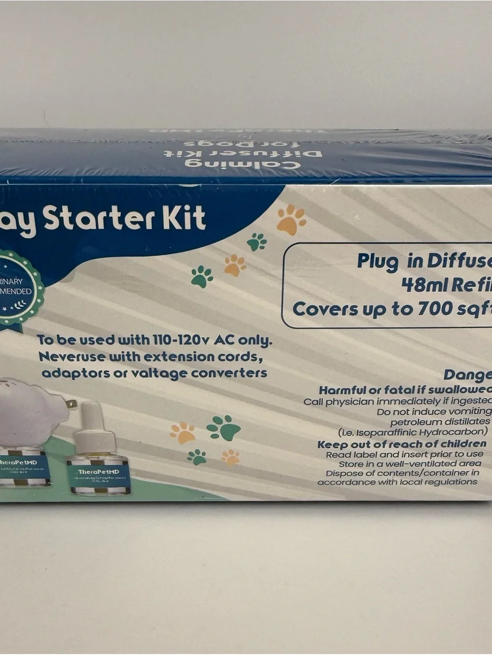 TheraPet MD Advanced Dog Calming Diffuser Kit (1 Diffuser + 2 Refills) New